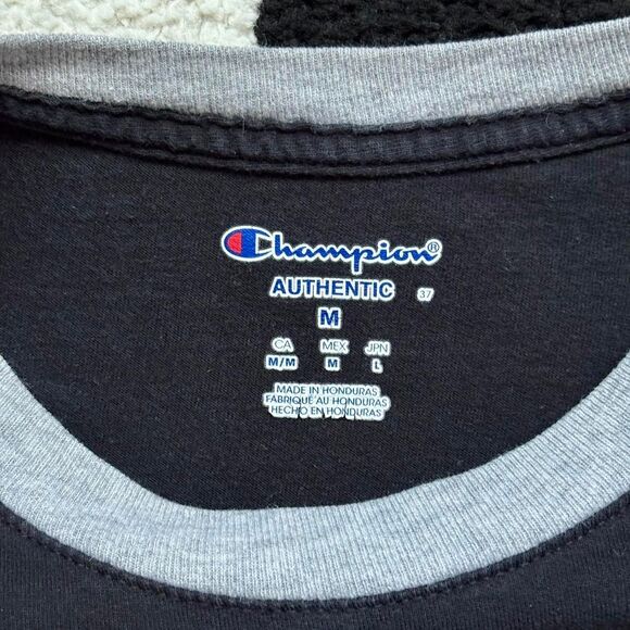 Champion Black and Grey Ringer Tee M - Picture 3 of 5